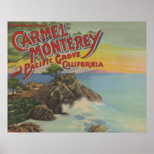 Carmel, Monterey, & Pacific Grove, CA - Welcomes Poster