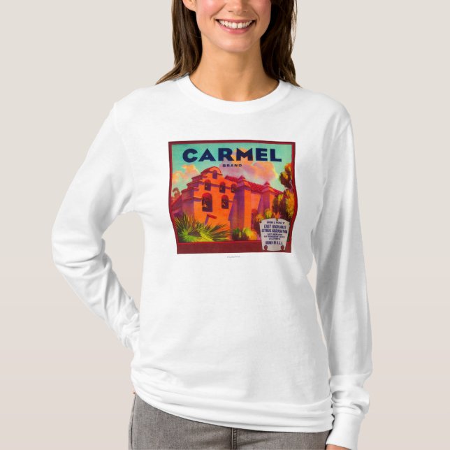 Carmel Orange LabelEast Highlands, CA T-Shirt (Front)