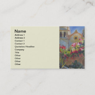 Carmel Spanish Mission California Garden Business Card