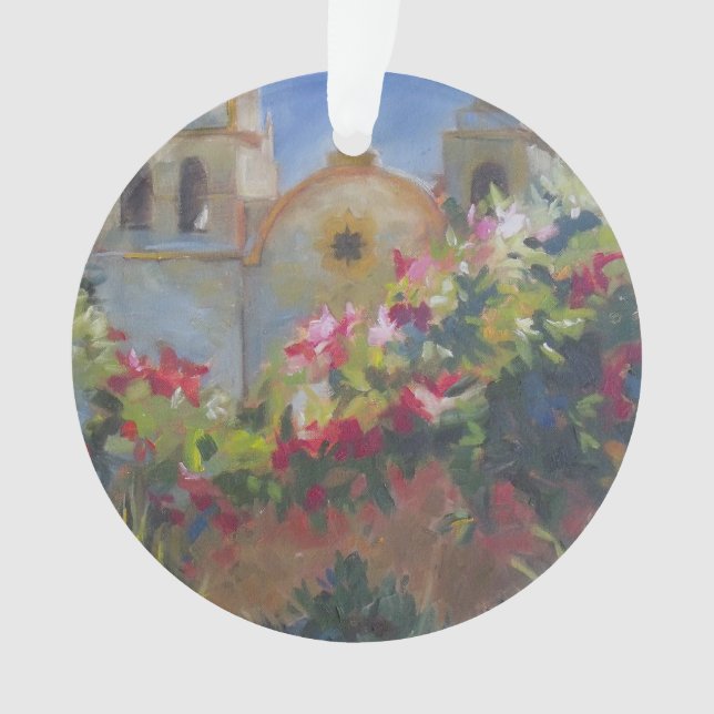 Carmel Spanish Mission California Garden Ornament (Front)