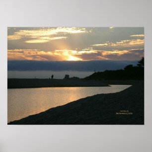 Carmel Sunset Couple Print - Select Your Frame