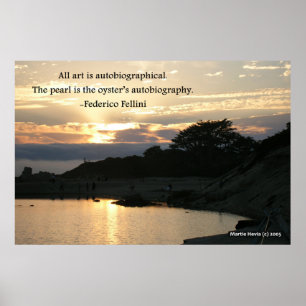 Carmel Sunset Pine - Federico Fellini Poster