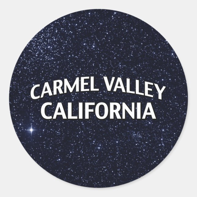 Carmel Valley California Classic Round Sticker (Front)