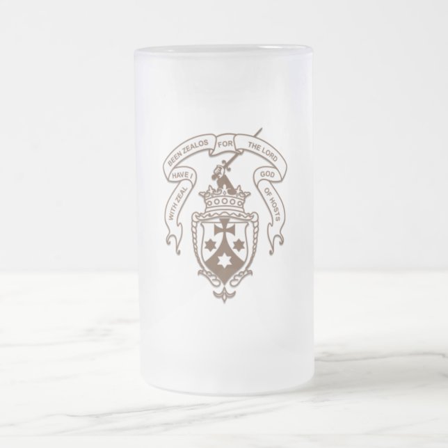 Carmelite Emblem Frosted Beer Mug (Center)