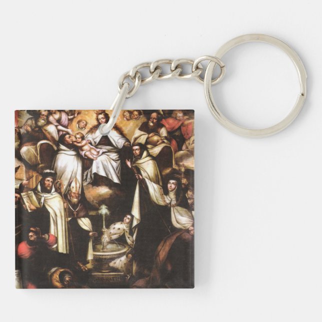 Carmelite Saints Keychain (Back)