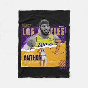 Carmelo-anthony -basketball-paper-poster-lakers Ac Fleece Blanket