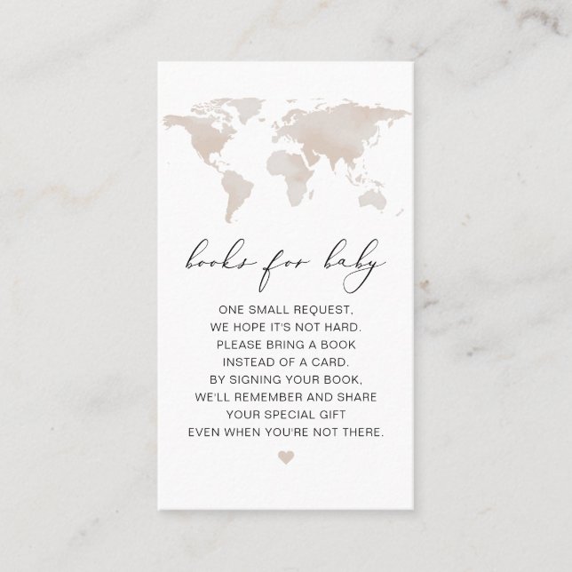 CARMEN Beige Map Adventure Books for Baby Card (Front)