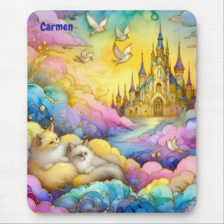 CARMEN ~Crystal Castle Clouds Kittens ~ Mousepad