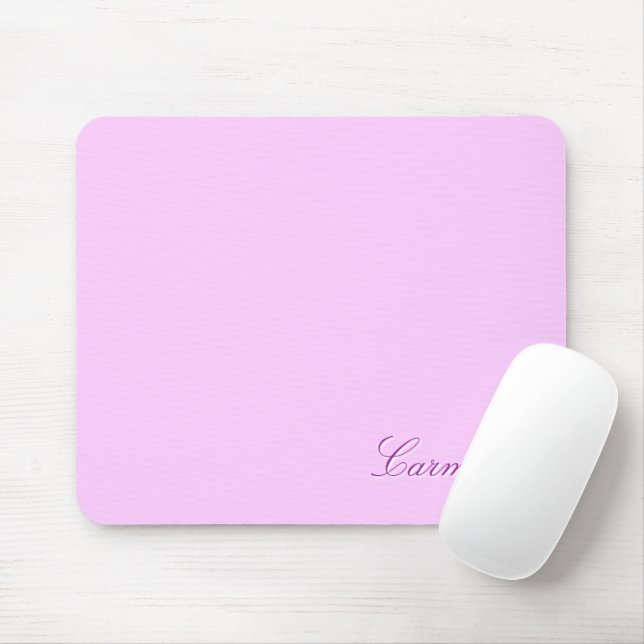 Carmen - Custom Name Template, 50's Pastel Pink Mouse Mat (With Mouse)