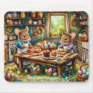 CARMEN ~ EASTER MICE ~ Making Easter Eggs ~ Mouse Mat