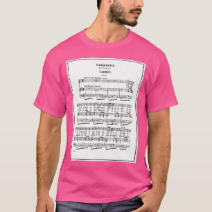 Carmen Habanera Sheet Music Notation T-Shirt