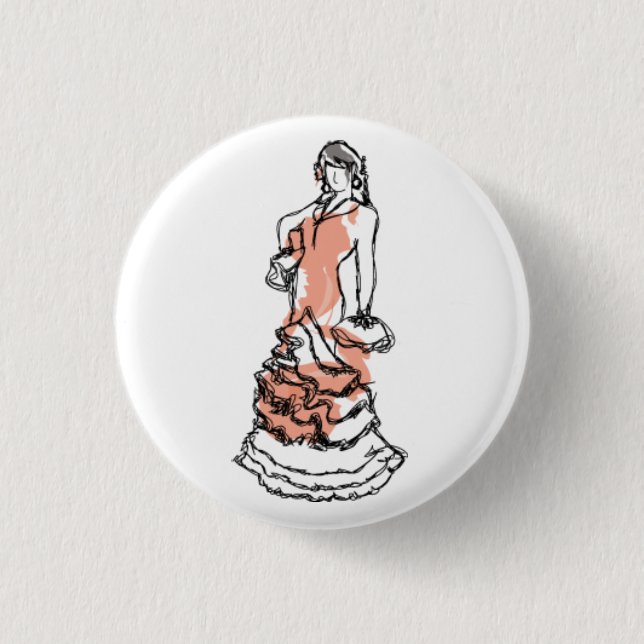 Carmen in a plate 3 cm round badge (Front)