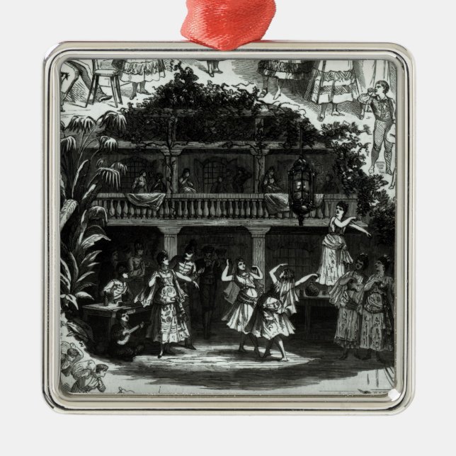 Carmen in the Lilas Pastia tavern Metal Tree Decoration (Front)
