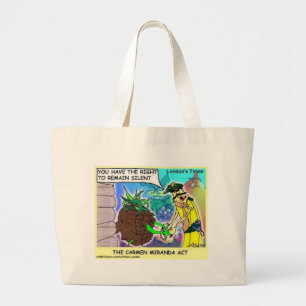 Carmen Mirand Act Funny Gifts & Collectibles Large Tote Bag