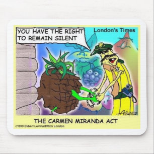 Carmen Mirand Act Funny Gifts & Collectibles Mouse Mat