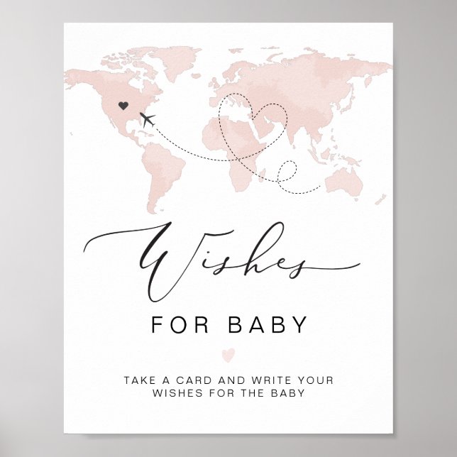 CARMEN Pink Map Adventure Baby Wishes For Baby  Poster (Front)