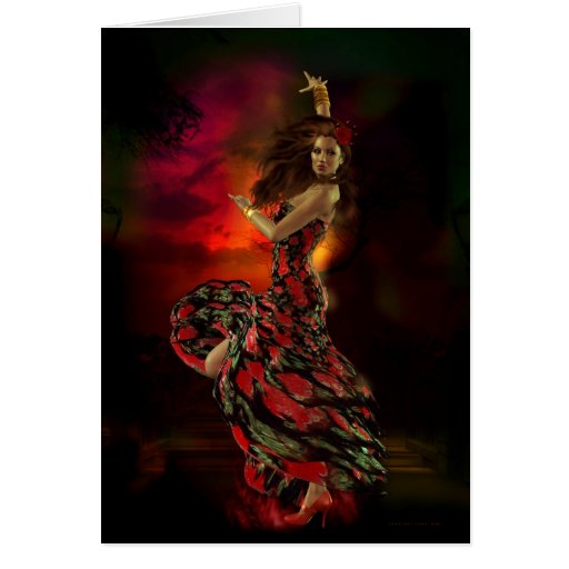 Image of Carmen Spanish Dancer Card