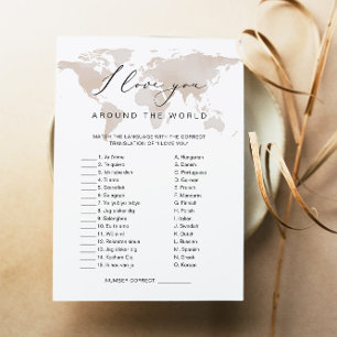 CARMEN Travel I Love You Around the World Game Invitation