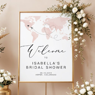 CARMEN Travel Themed Bridal Shower Welcome Sign