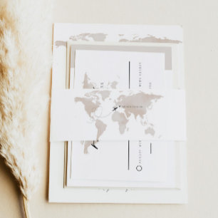 CARMEN Travel Themed Wedding Destination Wedding Invitation Belly Band