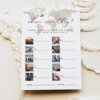 CARMEN Travel Where Were They Bridal Game Card
