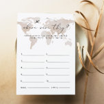 CARMEN Travel Where Were They Bridal Shower Game Invitation<br><div class="desc">This where were they bridal shower game features a beige watercolor world map,  flying aeroplane and elegant handwritten script font. Its neutral design makes it perfect for a bridal shower or a couples shower. Pair with anything in the CARMEN Collection for a cohesive look.</div>