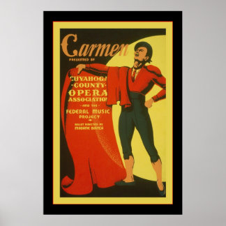 Carmen ~ Vintage Theatre Advertising Poster
