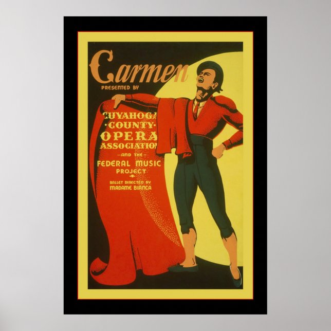 Carmen ~ Vintage Theatre Advertising Poster (Front)