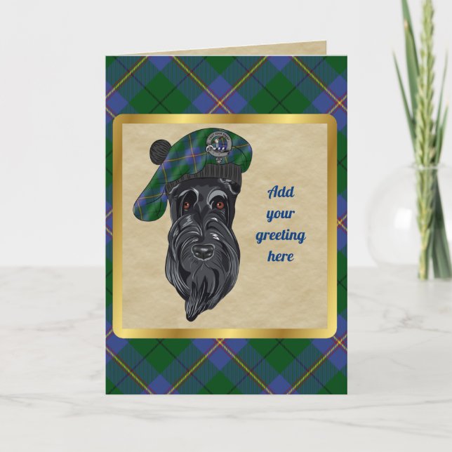 Carmichael Badge & Tartan Personalised Card (Front)