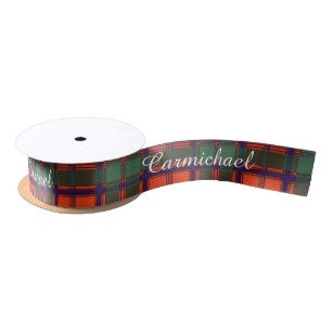 Carmichael clan Plaid Scottish kilt tartan Satin Ribbon