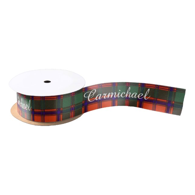 Carmichael clan Plaid Scottish kilt tartan Satin Ribbon (Spool)