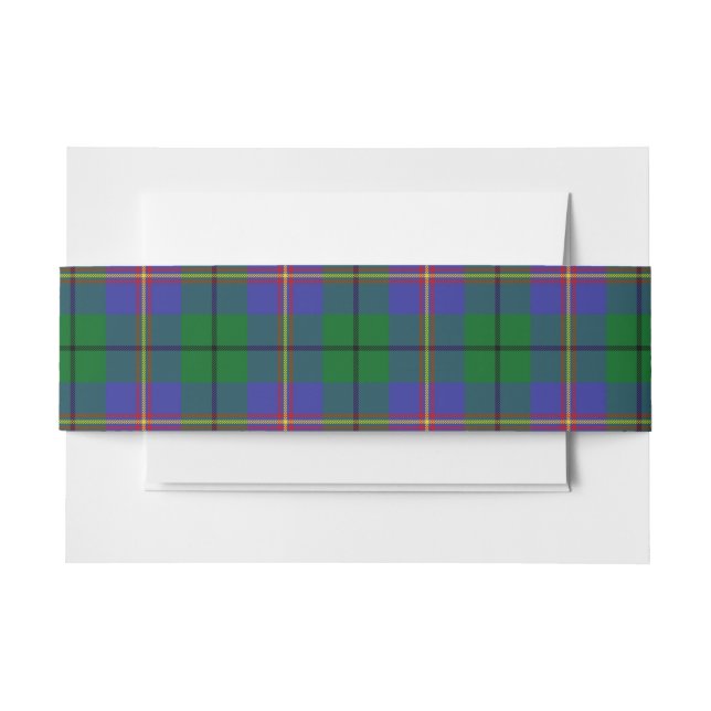 Carmichael Scottish Tartan Belly Band Invitation Belly Band (Front Example)
