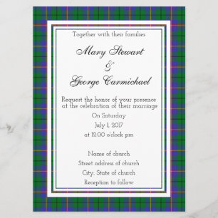 Carmichael Scottish Wedding Invitation