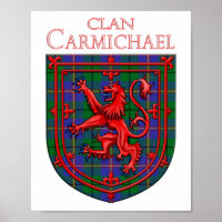 Carmichael Tartan Scottish Plaid Lion Rampant
