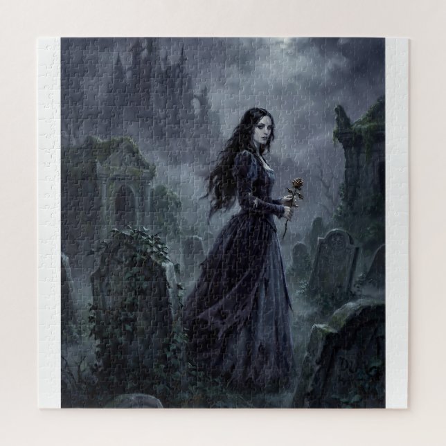 Carmilla Wandering the Styrian Mist Jigsaw Puzzle (Vertical)
