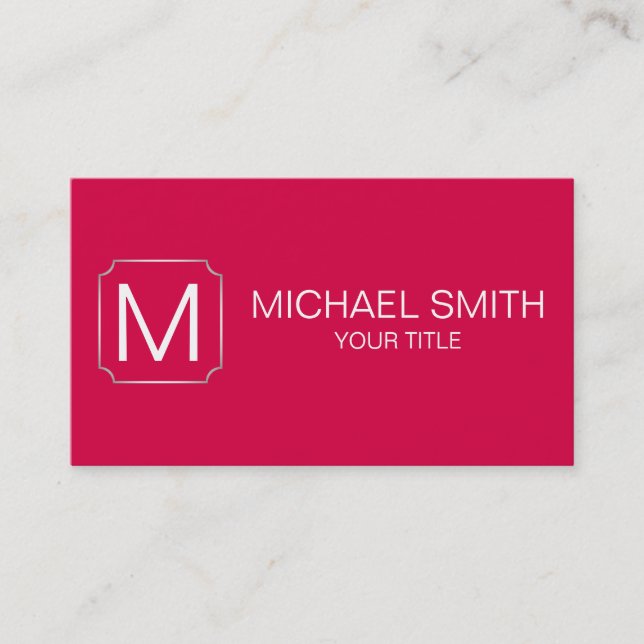 Carmine (M&P) colour background Business Card (Front)