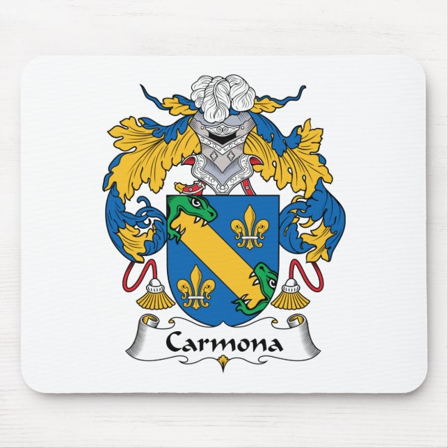Carmona Family Crest Mouse Mat (Front)
