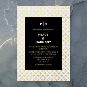 Carnaby Confetti Gold White Black Wedding