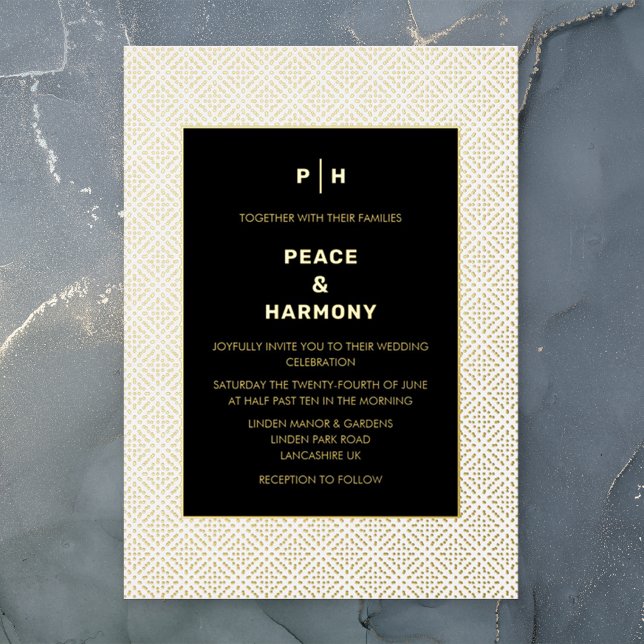 Carnaby Confetti Gold White Black Wedding (Creator Uploaded)