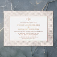 Carnaby Confetti Rose Gold White Wedding