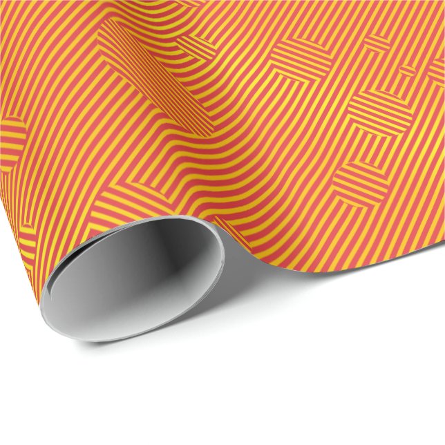 Carnaby orange wrapping paper (Roll Corner)