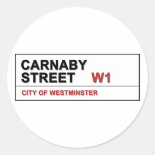 Carnaby Street London England - Swinging! Classic Round Sticker
