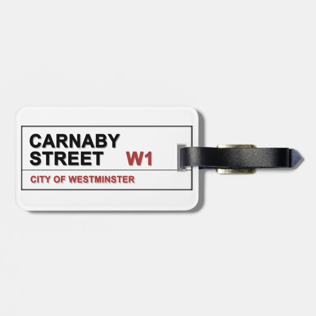 Carnaby Street London England - Swinging! Luggage Tag (Back Horizontal)