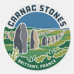 Carnac Stones France Classic Round Sticker