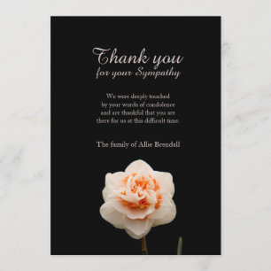 Carnation Bereavement  Sympathy Thank You Card