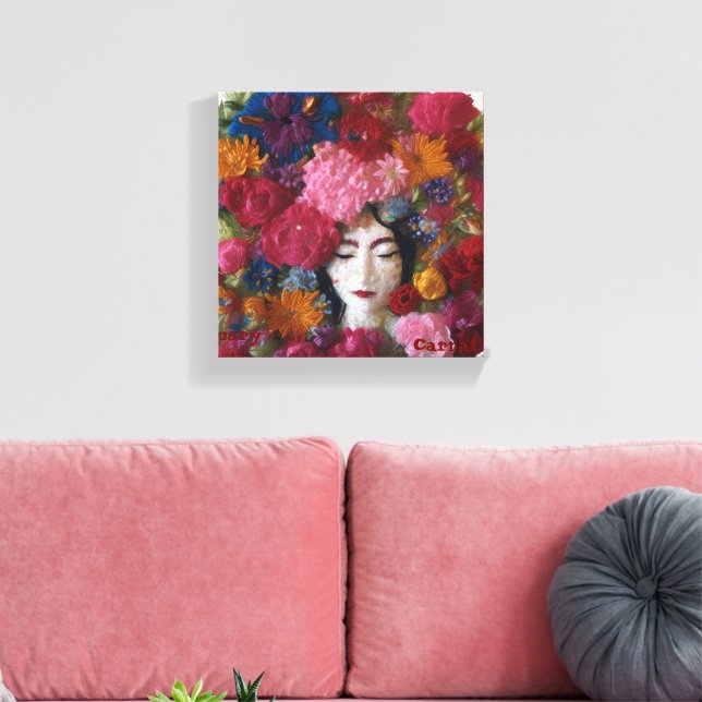 Carnation Blooms of Winter Grace: January’s Canvas (Insitu(LivingRoom))