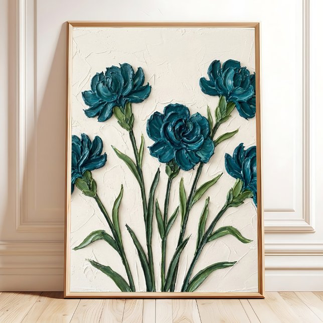 Carnation Floral Art Minimalist Canvas Print (Creator Uploaded)