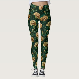 Carnation  Flower Athletic Carnation Fantasy Best  Leggings