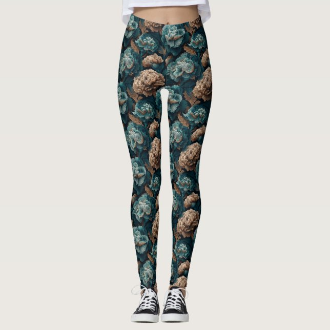  Carnation Flower Cardio Carnation Charm  Leggings (Front)