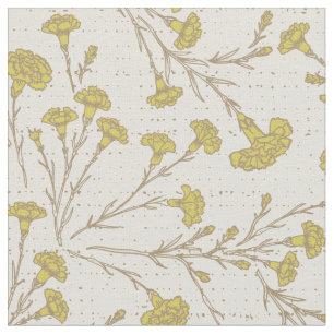 carnation flower cottagecore rustic farmhouse fabric